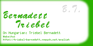 bernadett triebel business card